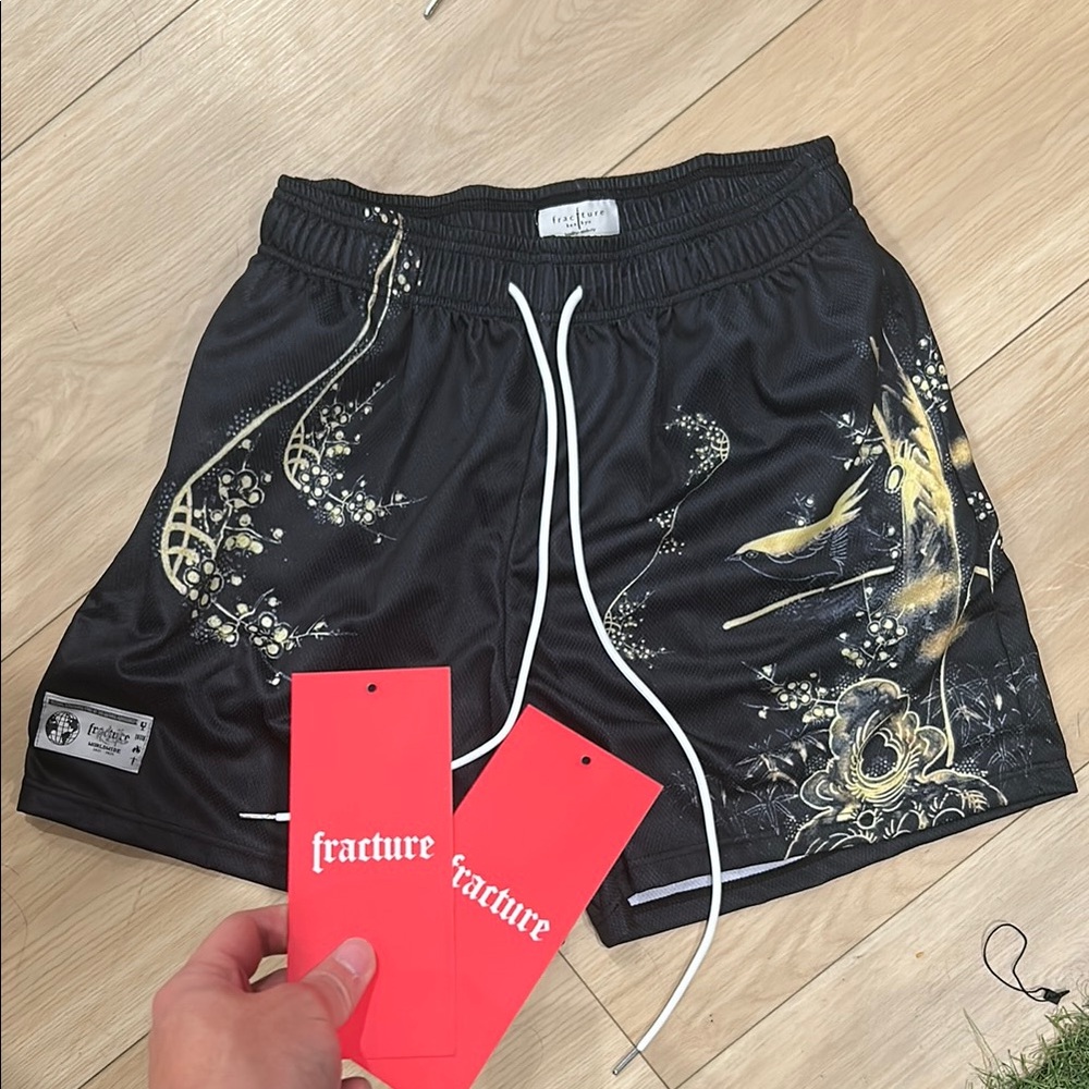 Black and Gold Men's Shorts